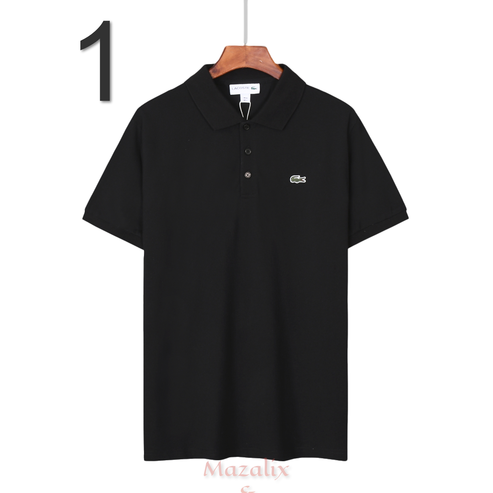 חולצה קצרה עם צווארון של לקוסט